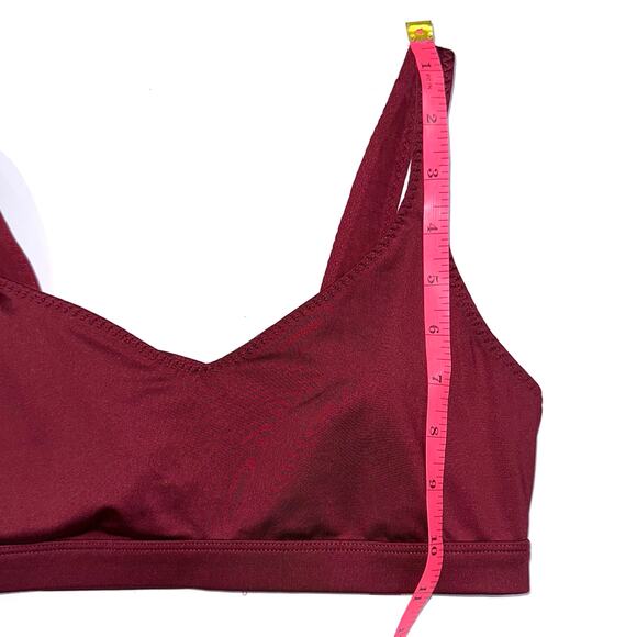 Victorias Secret Sport VSX Strappy Back Kir Merlot Red Sports Bra Size M - Picture 9 of 9